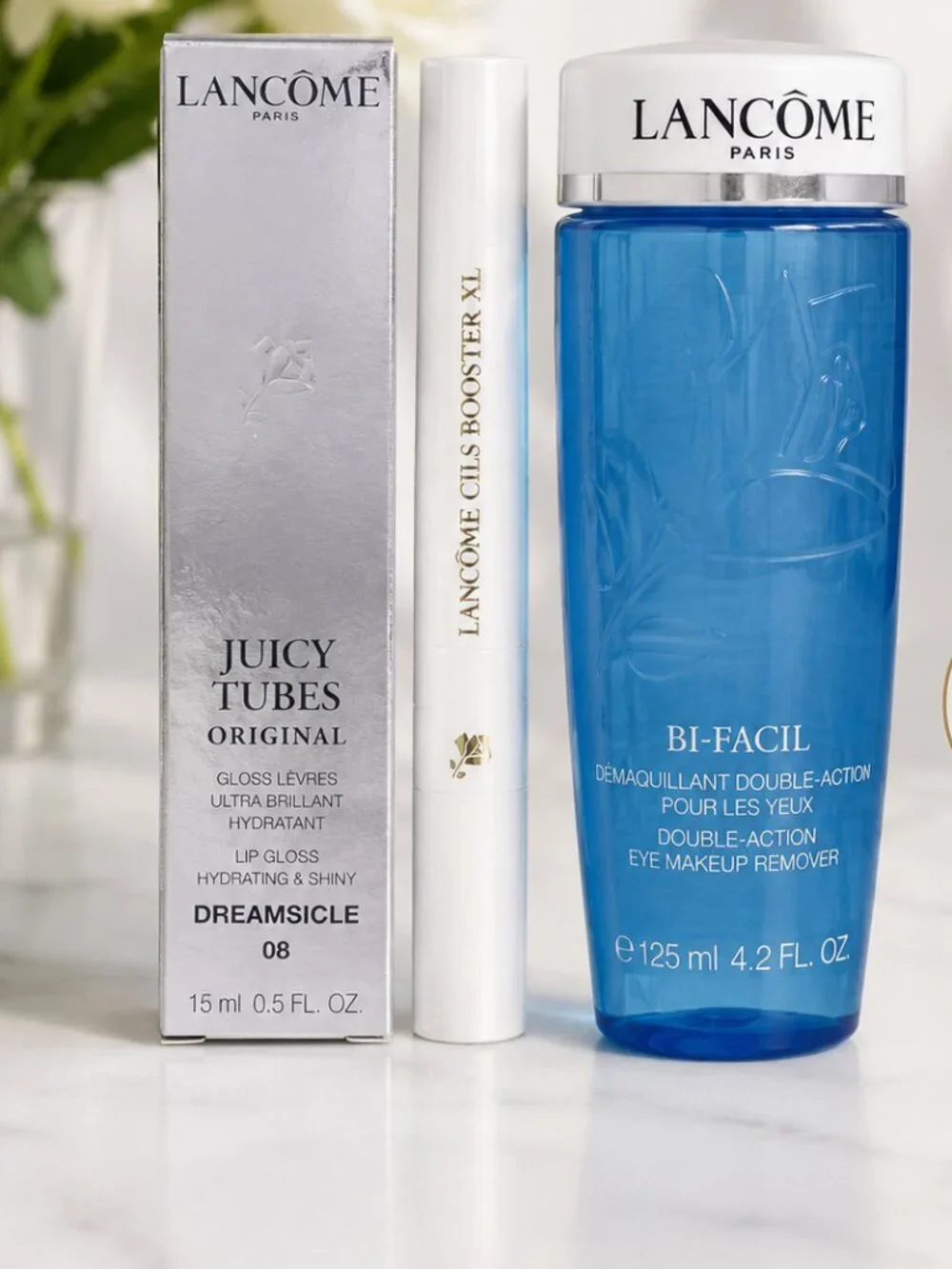 Lancome Beauty Set Bi-Facil 125ml Juicy Tubes Dreamsicle Cils Booster XL New